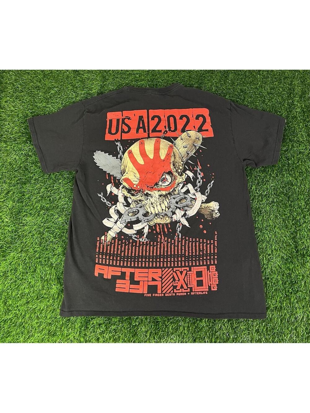 Five Finger Death Punch Shirt Mens L Afterlife Tour Concert Band 2022 Metal